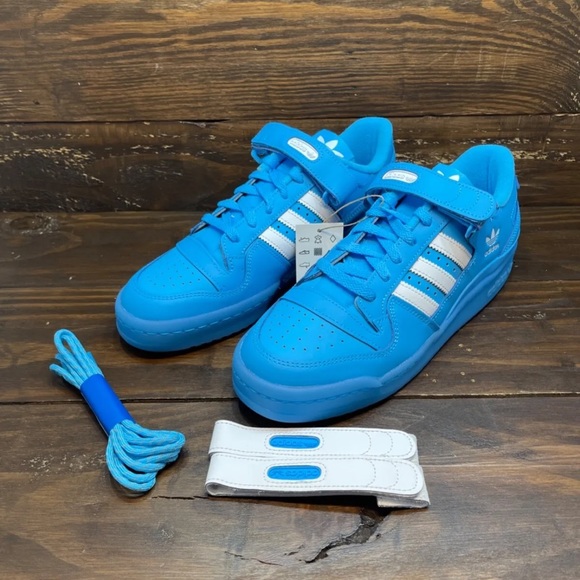 Adidas Forum Low Shoes Sky Rush Blue White GW1614 Men's Multi Sizes NEW - Picture 3 of 9